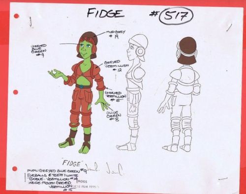 Model sheets and other production artwork from the 1980s animated series, Star Wars: Droids: The Adv