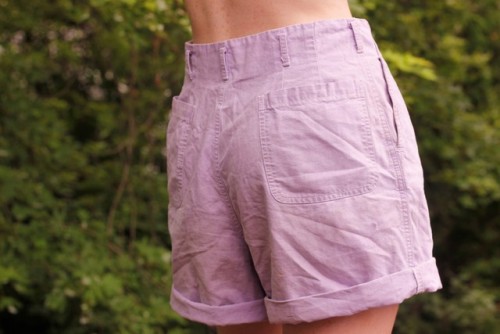 lilac linen shorts for sale here!