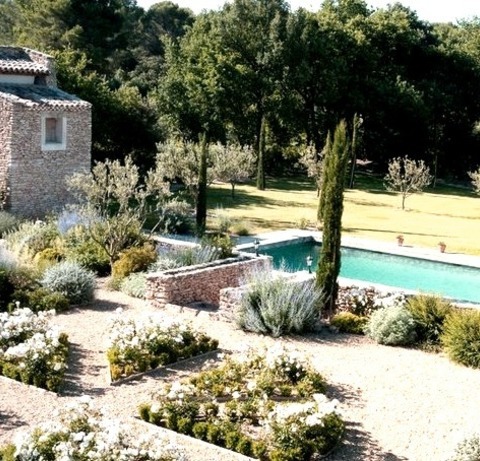 Gravel - French Country LandscapeDesign Ideas For A Large French Country Gravel Formal Garden.