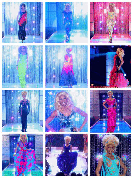 thebisexualfaggot:all of Rupaul’s runway looks (season 1 to season 8)