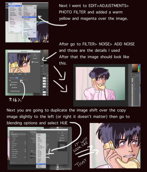 tamakid: I got a lot of asks about this so I made a tutorial on how I was able to emulate the 80s aesthetic, please keep in mind I’m not an expert and what I put here is just what I personally did. I hope you guys like it and hope it helps go crazy