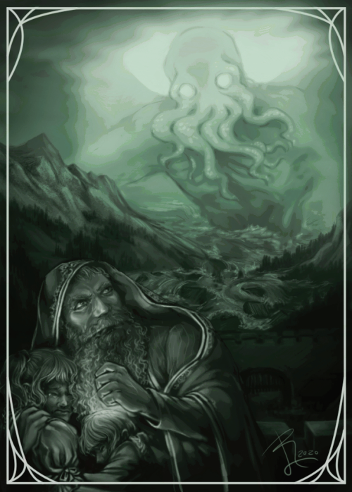 You know what? I don’t like Lovecraft nor his writing. But a friend asked for some Cthulhu themed ar