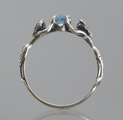 thebohoboutique: Mermaid Ring with Blue Topaz // SheppardHillDesigns Delicate and subtle, two lovely