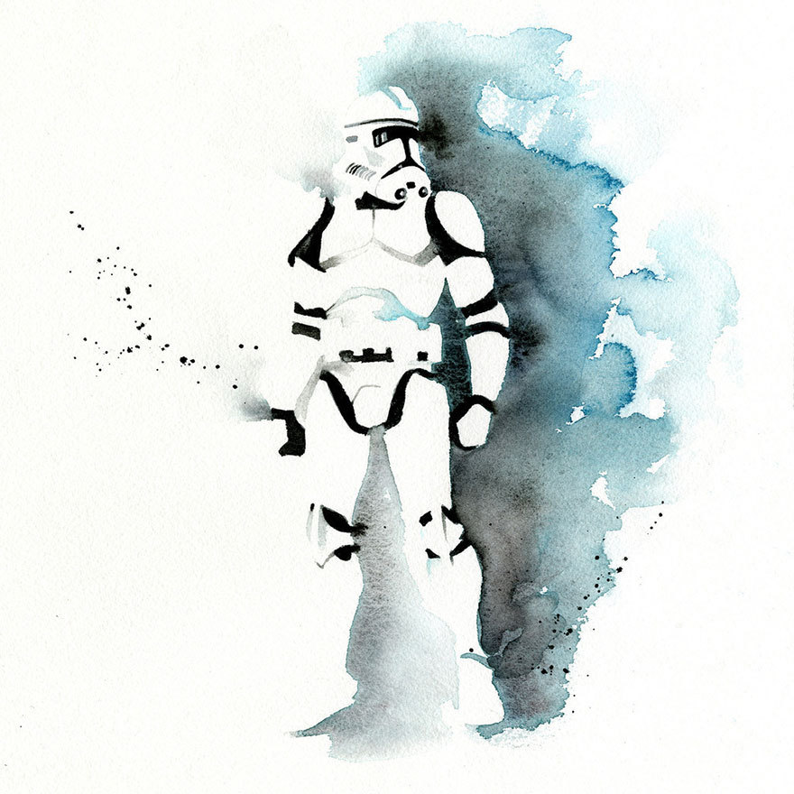jedavu:  Watercolor Superheroes With Big Splashes  Created by Blule