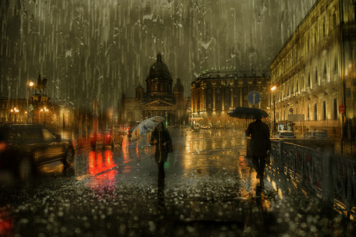 crossconnectmag:The Wonderful Atmospheric , Rain drenched Cityscapes of Eduard GordeevHis amazing ph