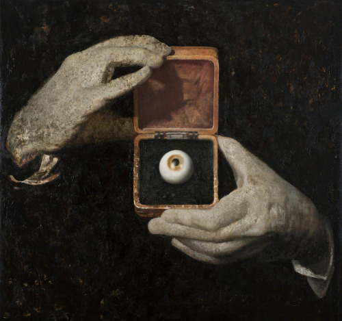 “Hitchcock’s Hands” by Vincent Desiderio. Curated by @elvirasdream