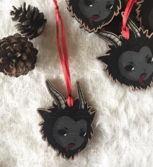 Witchy Holiday Gift Wrap, Card, And Ornament From TheCreepingMoon 