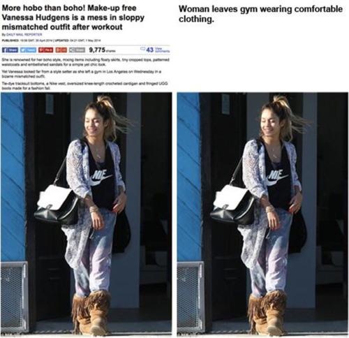 relyonloveonceinawhile:  whatmariadidnext:  two4fit:  TABLOID HEADLINES WITHOUT THE SEXISM  “WOMAN IN TRACKSUIT PROBABLY NOT DISOWNED BY ENTIRE FAMILY”  “It’s mildly breezy outside.” 