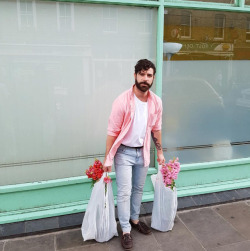 glassroyalballs: Yannis on instagram: Off to write the next record brb 🌺🌸 