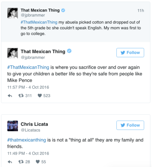 the-movemnt:#ThatMexicanThing makes sure Mike Pence can’t just shrug off Trump’s racism In Tuesday