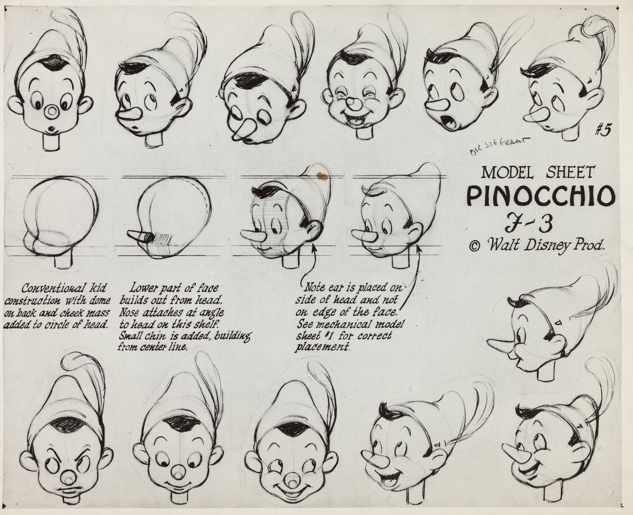 disney-universes:  Early development model sheets for Pinocchio Geppetto was gonna