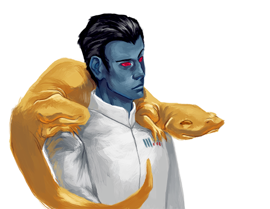alyruko:  spending star wars eve doodling a little tribute to the now jossed thrawn