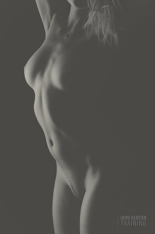 dentonnudes:  Rim lighting is always fantastic to sculpt the human form, a single