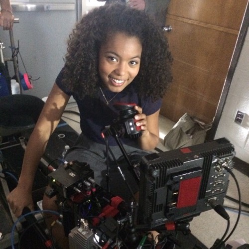 fishingboatproceeds: The great @jaz_sinclair trying her hand at directing. #papertowns