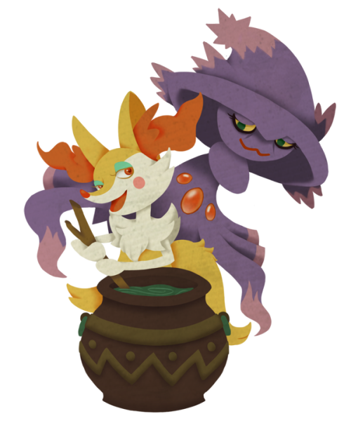 maple the braxien and her witchy mentor, syrup!( buy a print here! ) 