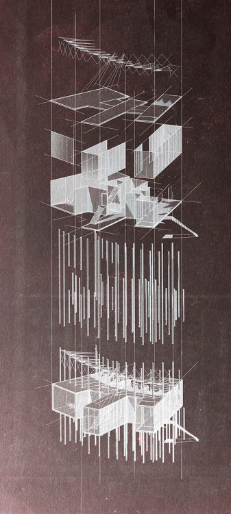 Porn photo drawingarchitecture:  ‘Exploded axonometric