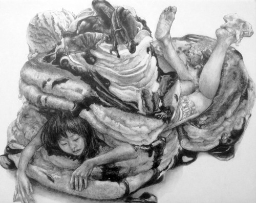 littlelimpstiff14u2:  littlelimpstiff14u2:   On View: “Howl” by Mikiko Kumazawa at Mizuma Art Galler