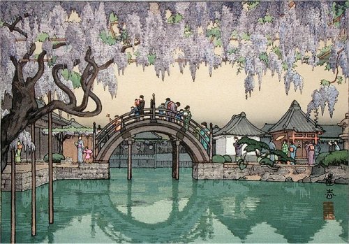 Toshi Yoshida (1911-1995) - Half moon bridge (1941)