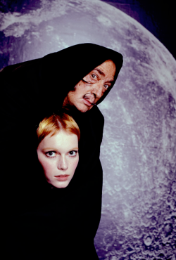vintagegal:  Mia Farrow and Salvador Dali photographed by Philippe Halsman, 1964 