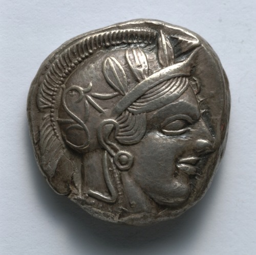 cma-greek-roman-art:Stater: Archaic Head of Athena (obverse), 514, Cleveland Museum of Art: Greek an