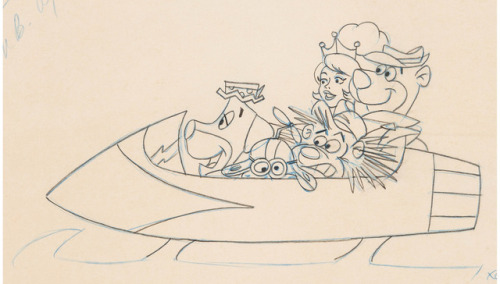 Production art from the 1978 Hanna-Barbera cartoon, Yogi’s Space Race: Galaxy Goof-Ups. Huckle