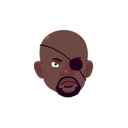 paperbeatsscissors:  nick fury samoji