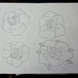 Working on more roses. #ink #roses #artistsoninstagram