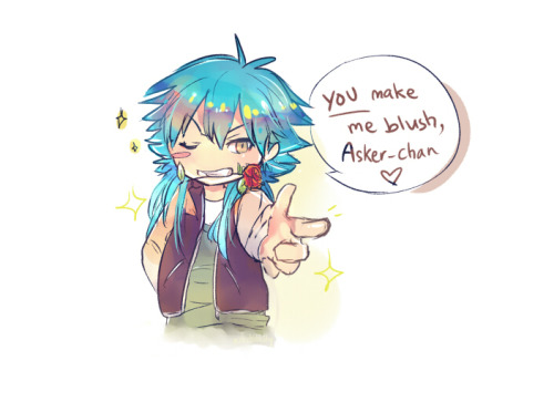 askchibisly:  Aoba also blushes at everything not PG-13 