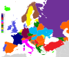 Map of European Countries by Number of Neighbouring Countries.