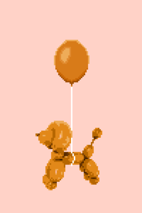 balloonart × pixelart : balloondogバルーンアート × ドット絵：バルーンドッグ