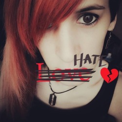 &ldquo;She fucking hates me  Trust she fucking hates me  La la la love  I tried too hard and she tore my feelings like i had none  And ripped them away&rdquo; #emo #emogirl #altgirl #alternative #hate #love #trap #tgirl #transsexual #ts #trans #transgirl