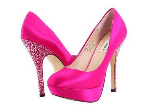 super cute pink shoes with sparkly heels