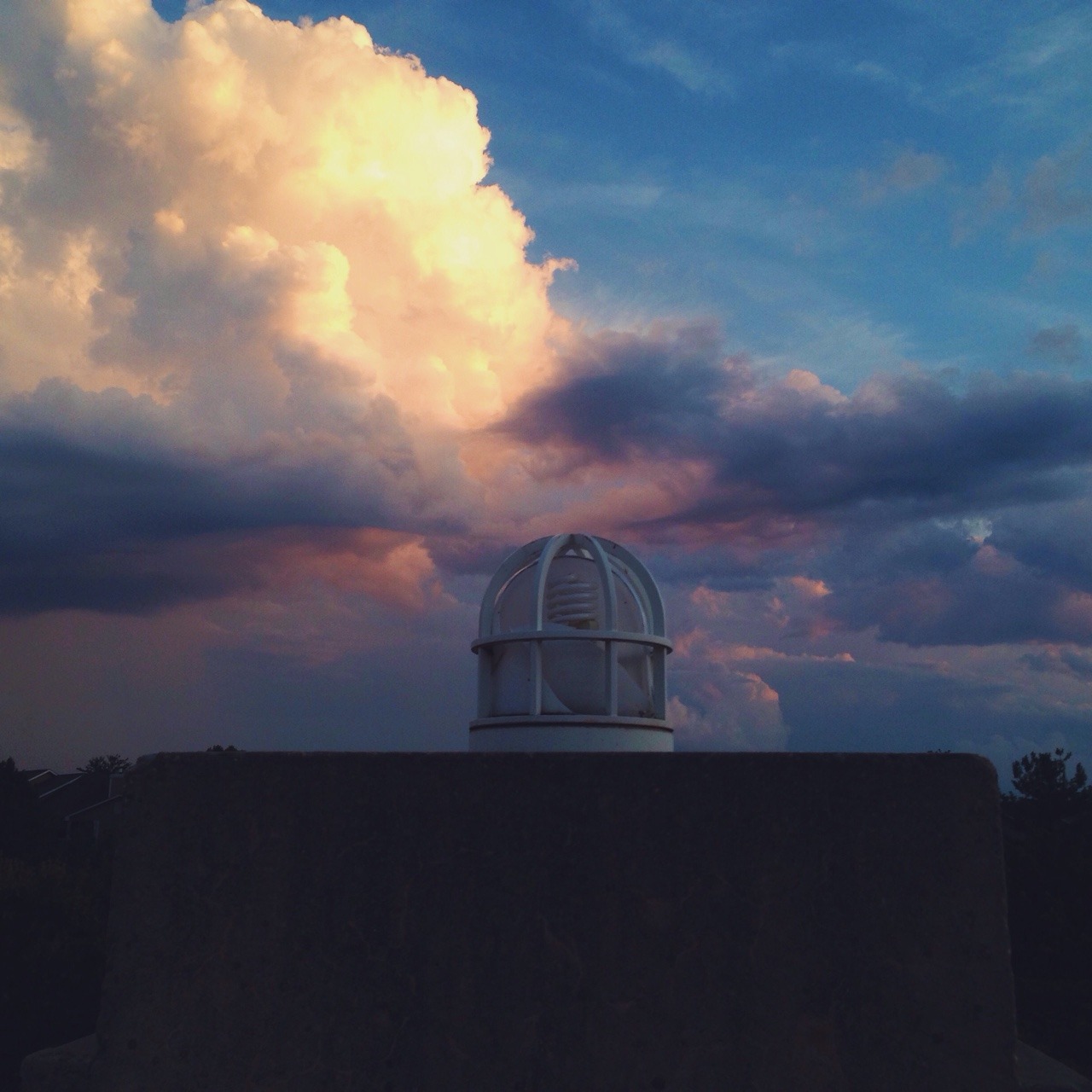 sadtape:breathtaking sunset from a park garage roof | 8/4/15 7:56pm