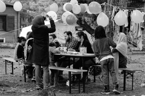 TRAUMA THERAPY02.03.2016 camp pikpa, lesbos/greeece. the therapist and social-workers at camp pikpa 