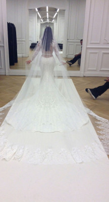 kxrdashjenner:  Kim’s wedding dress