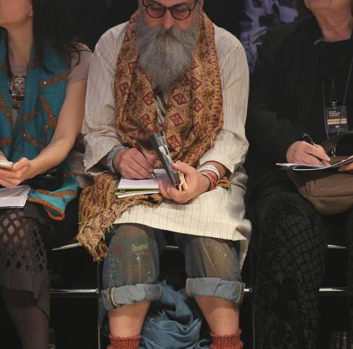 Man at work #geroldbrenner #eurofashionaward #eurofashionaward2016 #frontrow #fashionshow #beard #be