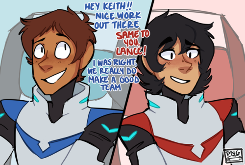 pngpotpies:the lion comms aren’t really the most private place to ask keith on a date, lance