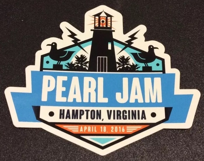 Pearl Jam 2016 Tour Philly 4/28/16 Sticker!! 