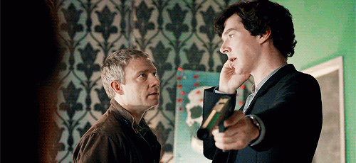 anigrrrl2:  decadentwallpaper:  4th GIF — the terrifying John Watson smirk of imminent