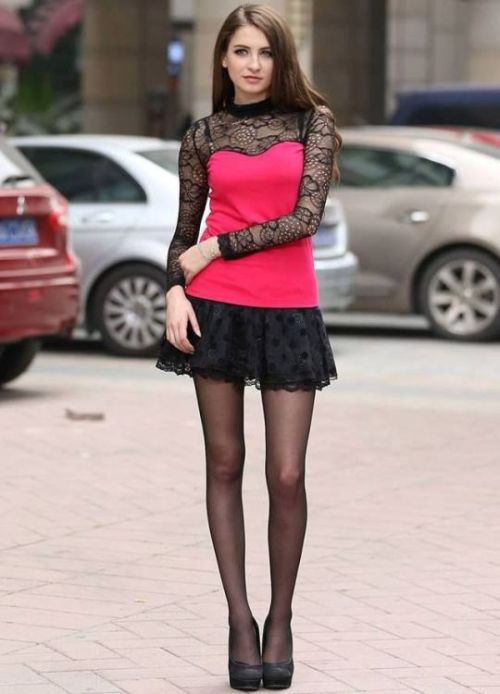 Black tights and stockings.: Photo