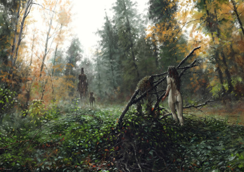 misty spring morning  Jakub Rozalski www.artstation.com/artwork/GWdNa