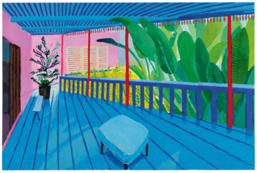 David Hockney - Garden with Blue Terrace (2015)