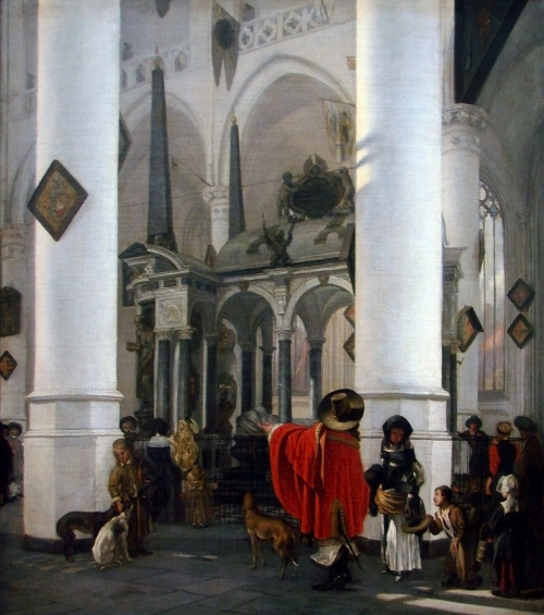 View of the Tomb of William the Silent in the New Church in Delft by Emanuel Witt, 1653 and 1656