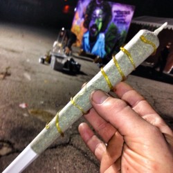 weedporndaily:  The #SatelliteSlugger was in full effect at #CannabisCup this year! Our boy @818bigtone came through with the 10+ gram Snake to wrap around the Slugger .. Once you hit this big boy your going to be #HighAsASatellite by @satelliteog