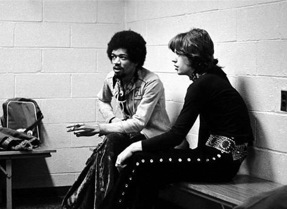 cracked–actor:  Jimi Hendrix and Mick Jagger