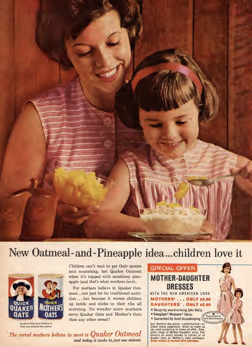 Quaker Oats, 1962Theme Week: Mothers 