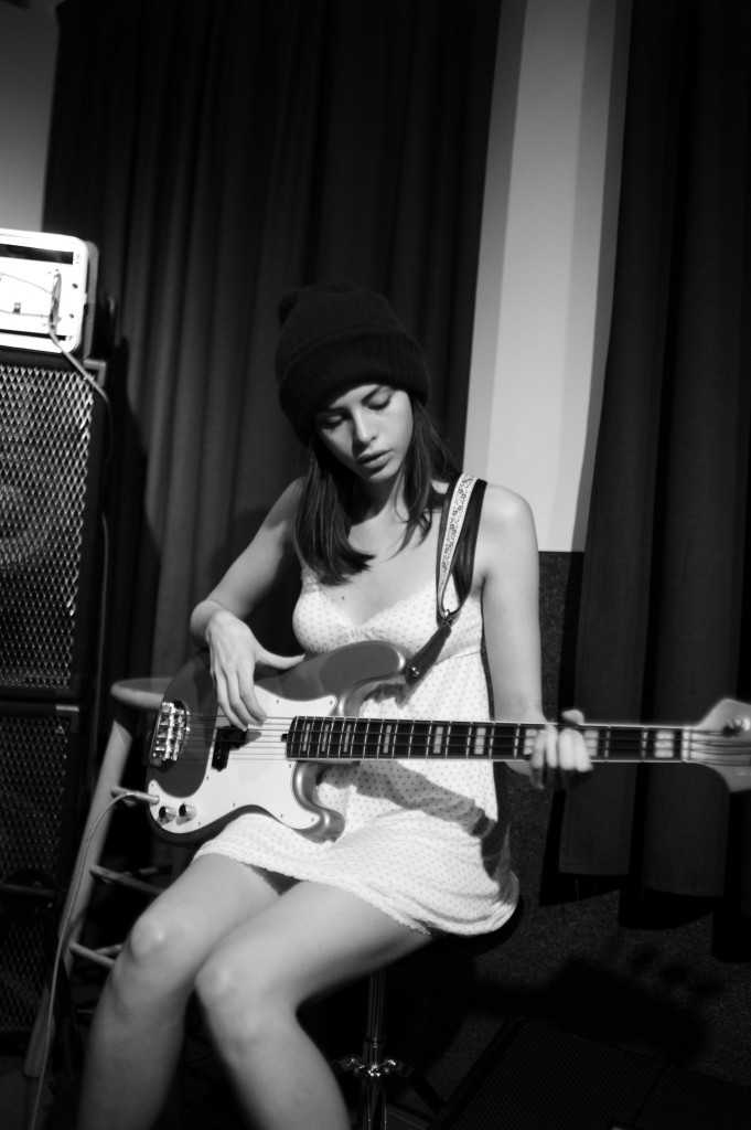impo-kempi:  Charlotte Kemp Muhl &amp; her bass in black and white