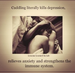 th3l0ner:  So let’s cuddle to improve our health  I could use some cuddling right now when my head is filling with thousands of thoughts