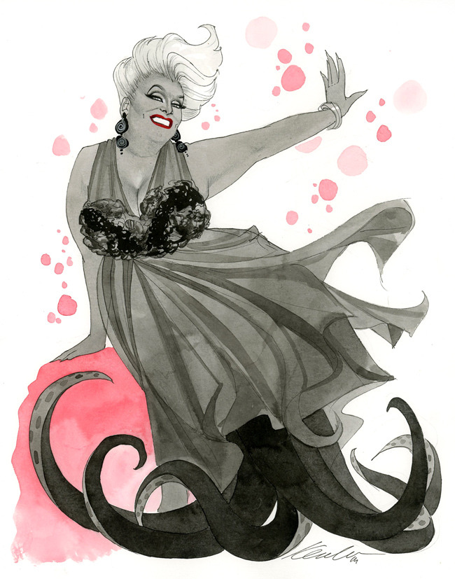 kevinwada:  Ursula Wizard World Austin 2014 sketch Fashionized sea witch for ya.