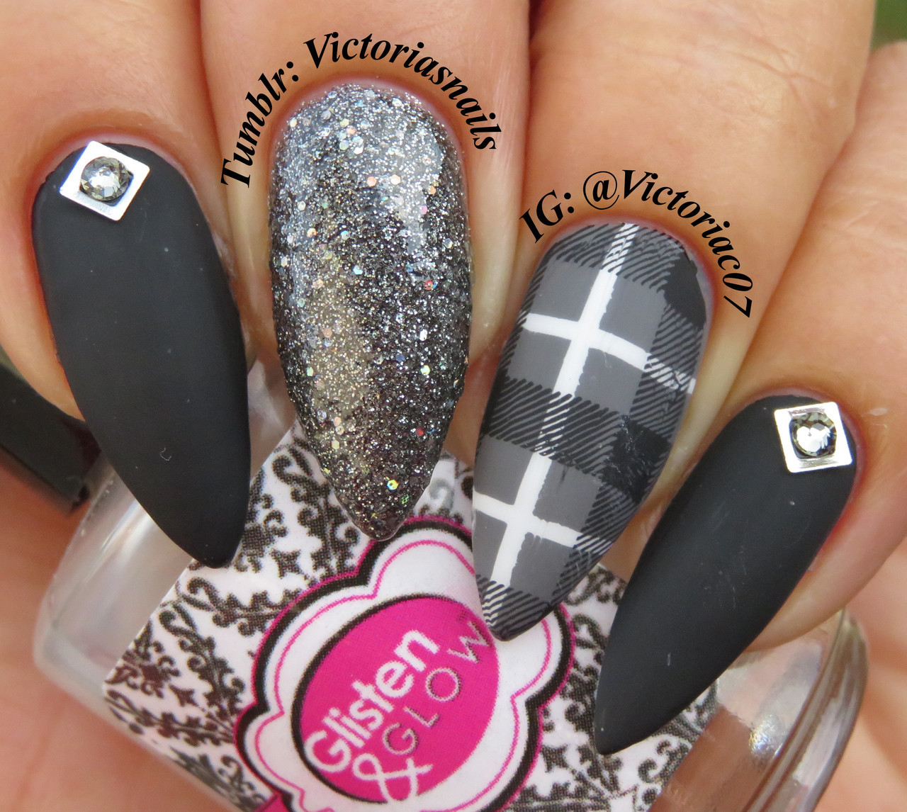 Victoria's Nails — I just love the way matte black looks Used in this...